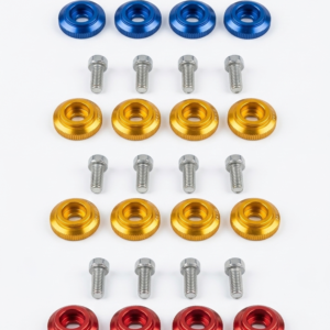 Motorcycle Fancy Chain Cover Bolts with Washer 4 Pcs Set – Red, Golden, Blue