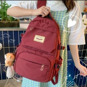 Korean Style School Bag | Large Capacity Nylon Backpack | Teenagers Girls Laptop Work School