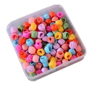 30 PCS Baby Girls Hairpins – Cute Candy Color Mini Hair Clips & Hair Braids Beads Set (Random Color)