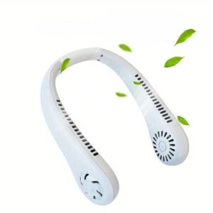 Portable Neck Fan USB Rechargeable Adjustable Personal Fan for Indoor & Outdoor Use (Random Color)